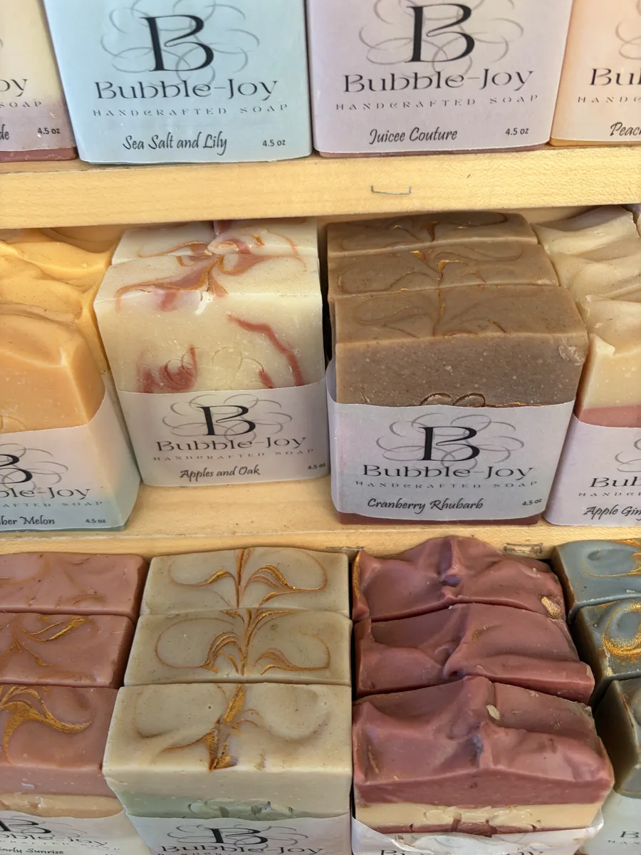 Bubble Joy Soap bars on the shelf