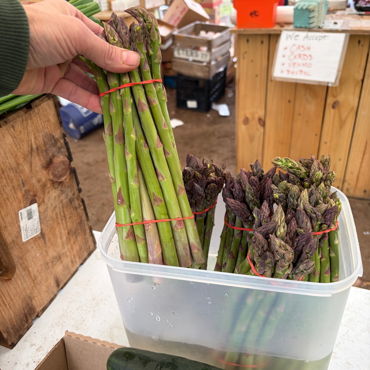 Fresh local asparagus